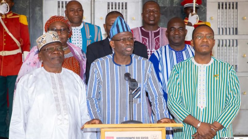 Industrie et Commerce:les ministres de L&rsquo;AES reçus par le Président du Faso