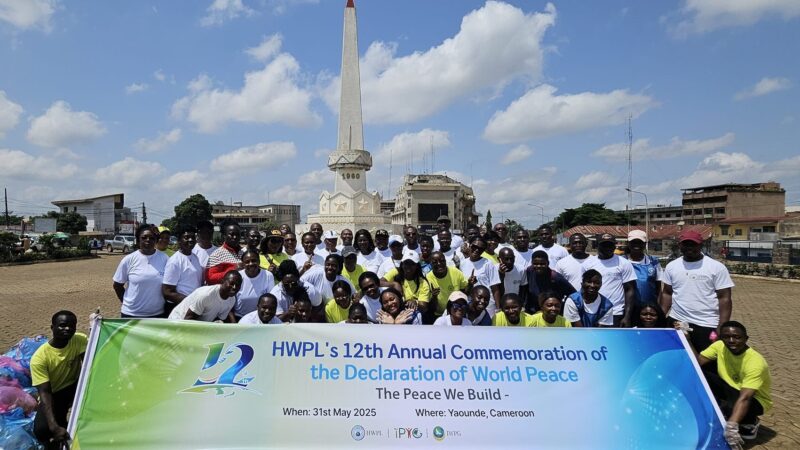 Cameroun:Commémoration réussie de la 12ᵉ Déclaration de la Paix mondiale à Yaoundé