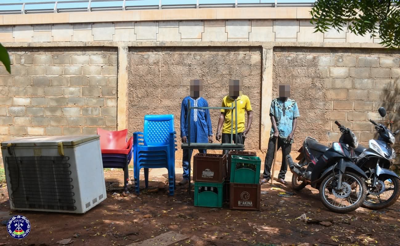 Ouagadougou :Trois (03) malfrats mis aux arrêts par la Police Nationale