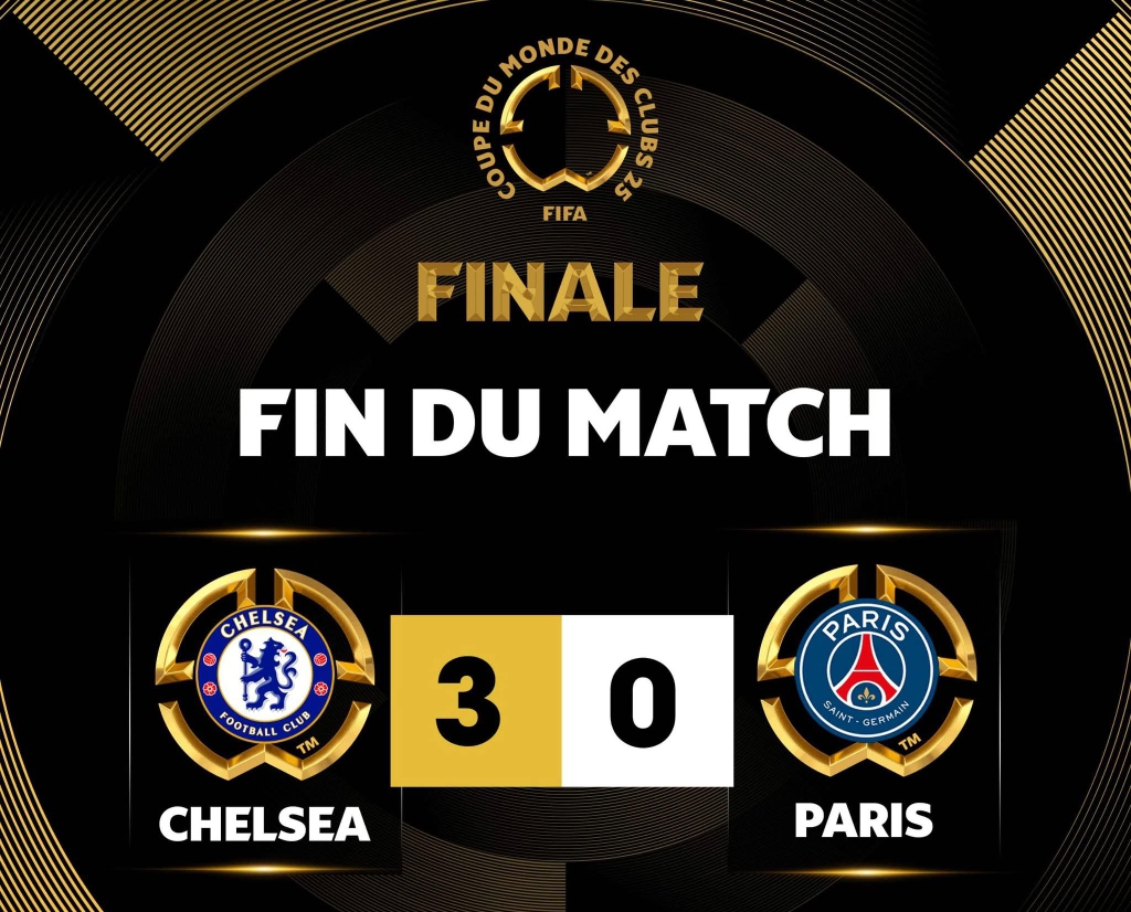 ‎Chelsea sacré champion du monde des clubs après une victoire éclatante contre le PSG (3-0)