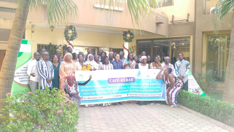 Burkina Faso : Un café débat pour déconstruire les stéréotypes et intensifier la lutte contre les VBG