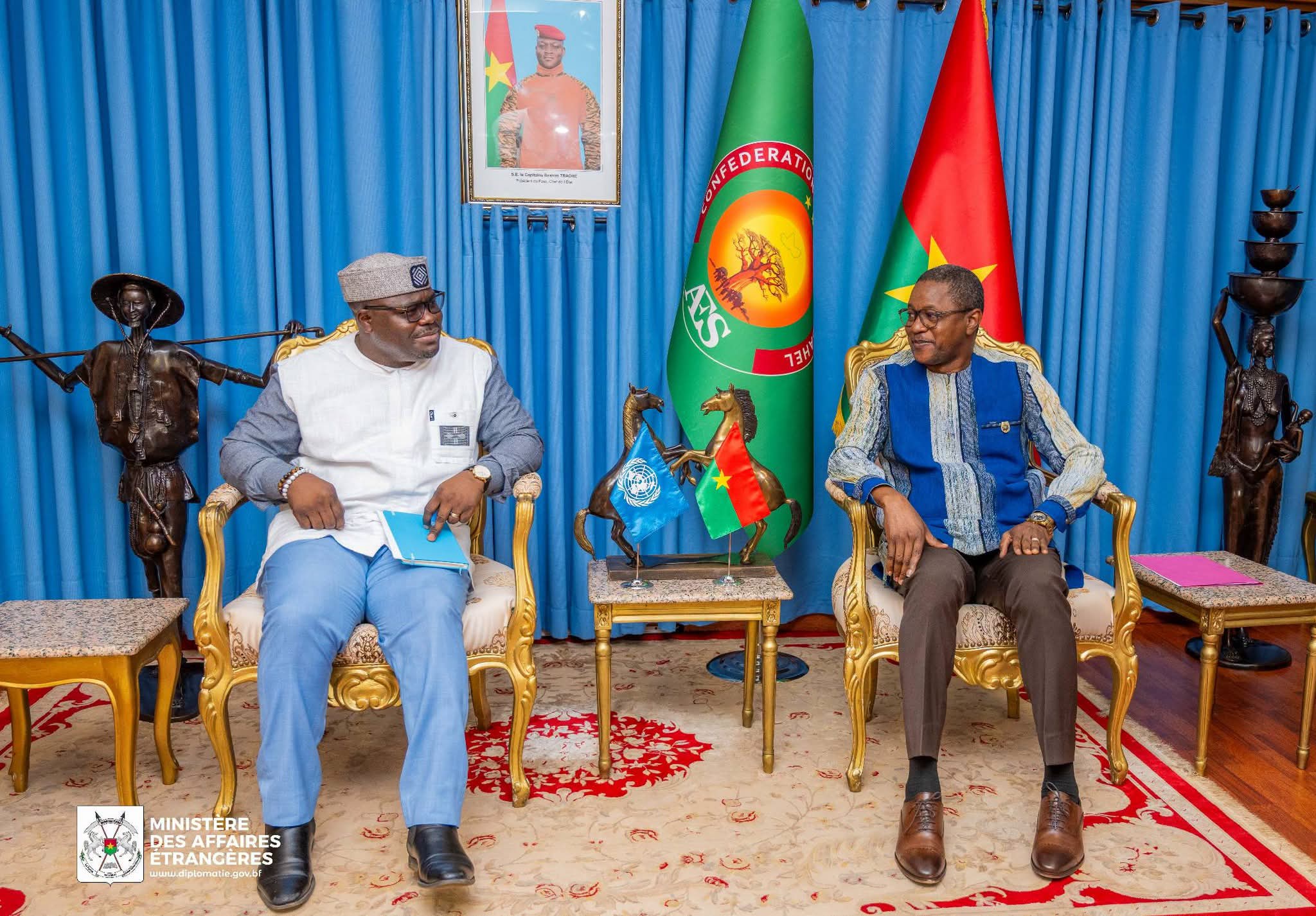 Coopération multilatérale : le nouveau Coordonnateur résident du Système des Nations Unies demande des orientations du Chef de la diplomatie burkinabè pour plus d&rsquo;efficacité dans le partenariat 