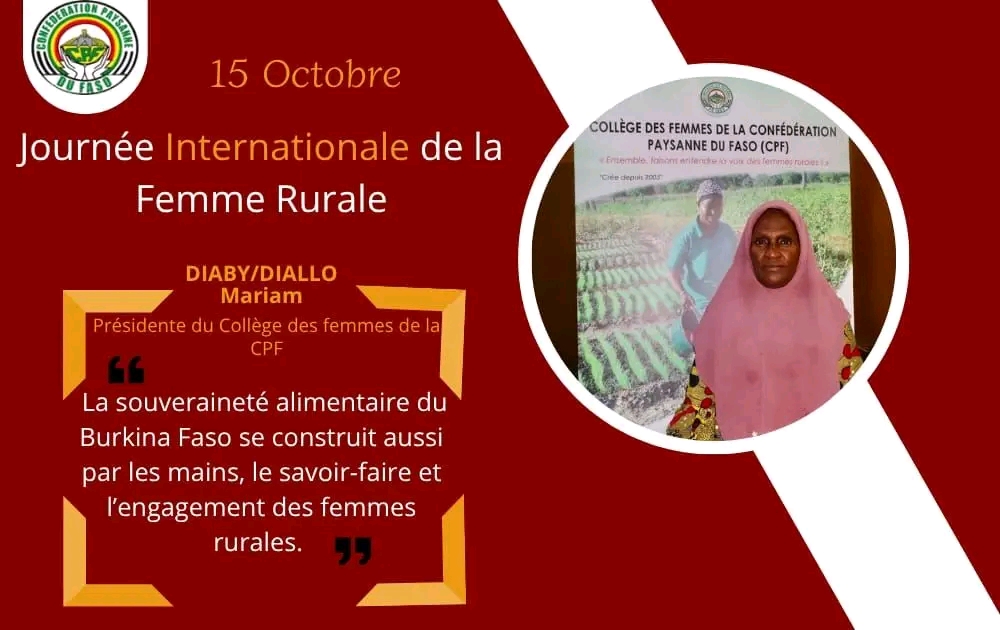 Burkina Faso : la CPF rend hommage aux femmes rurales et plaide pour leur autonomisation